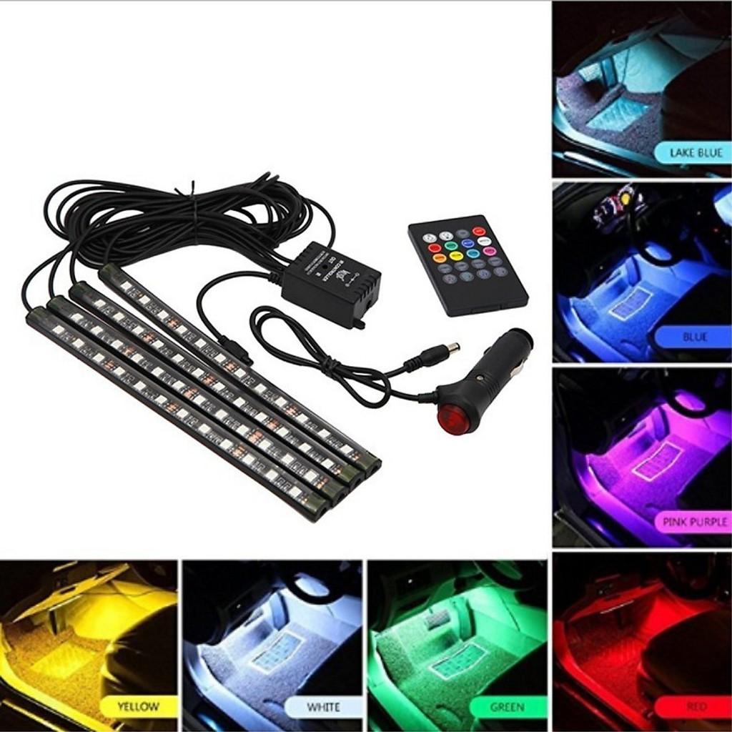 Đèn Led Gầm Ghế 12 Mắt Led Cảm Biến Âm Thanh Có Điều Khiển