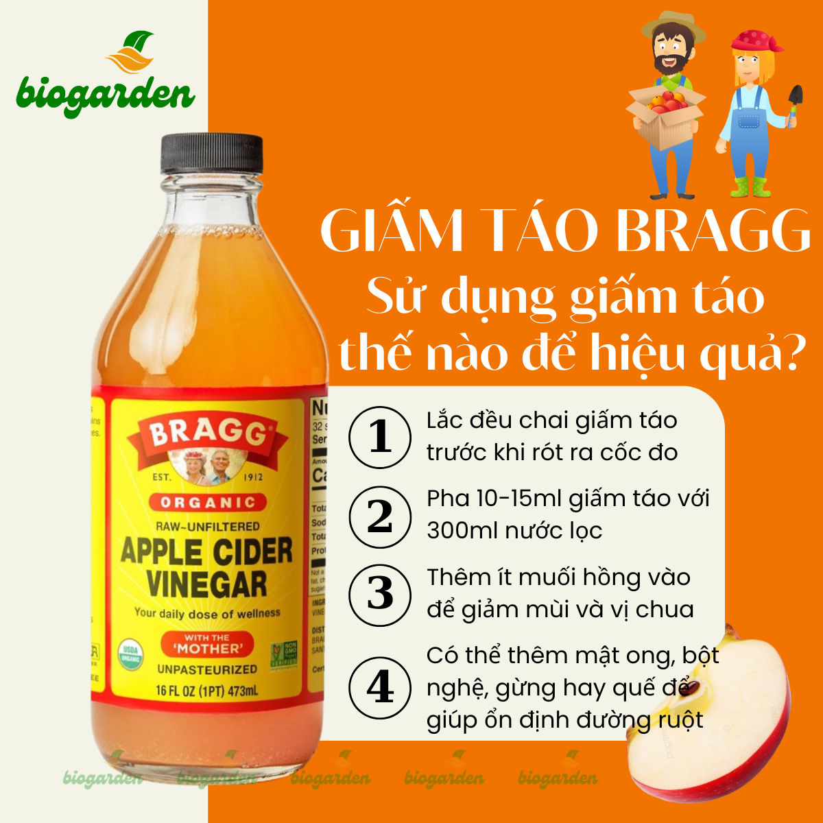 Giấm táo hữu cơ Bragg