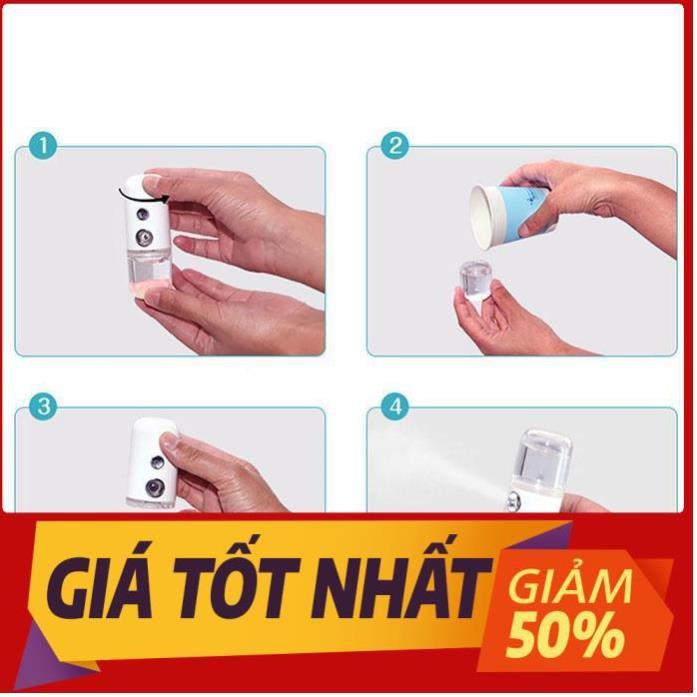 Máy phun sương tạo độ ẩm bình xịt khoáng nano xông chăm sóc cho da mặt cầm tay mini