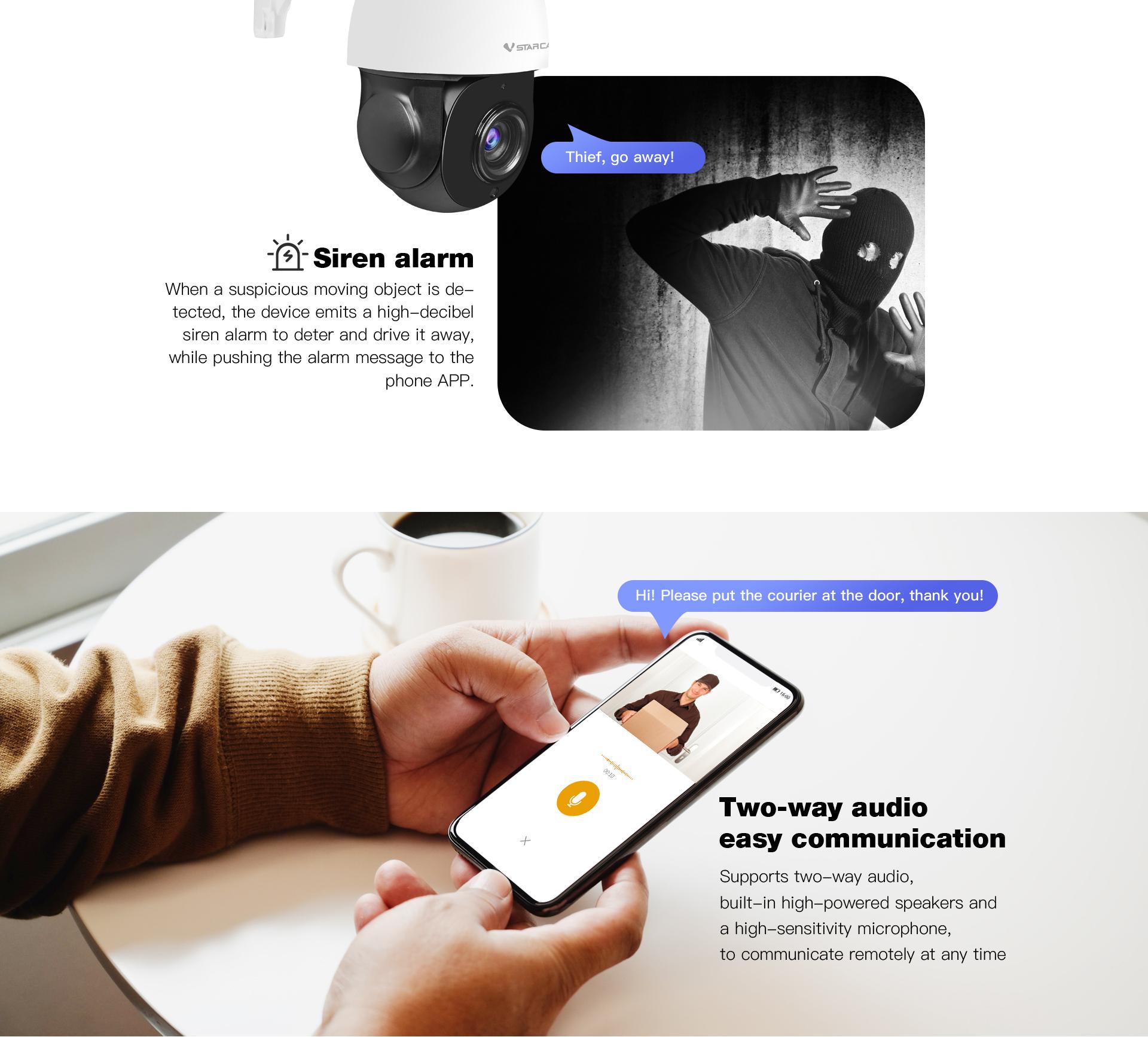 Vstarcam Mới An Ninh Ngoài Trời Không Dây 18X 5MP Full Camera IP HD Chống Nước IR Màu Đêm 2 Chiều Nhà Thông Minh Ứng Dụng Điện Thoại