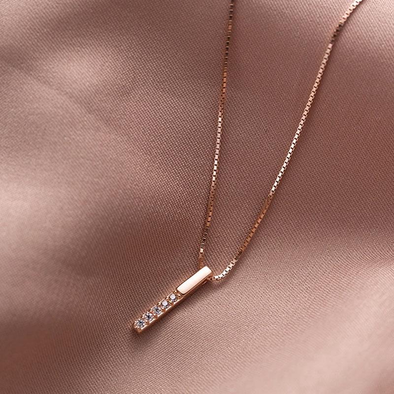 Dây chuyền nữ ATJ9905 , hình dọc đính đá phong cách năng động - ANTA Jewelry