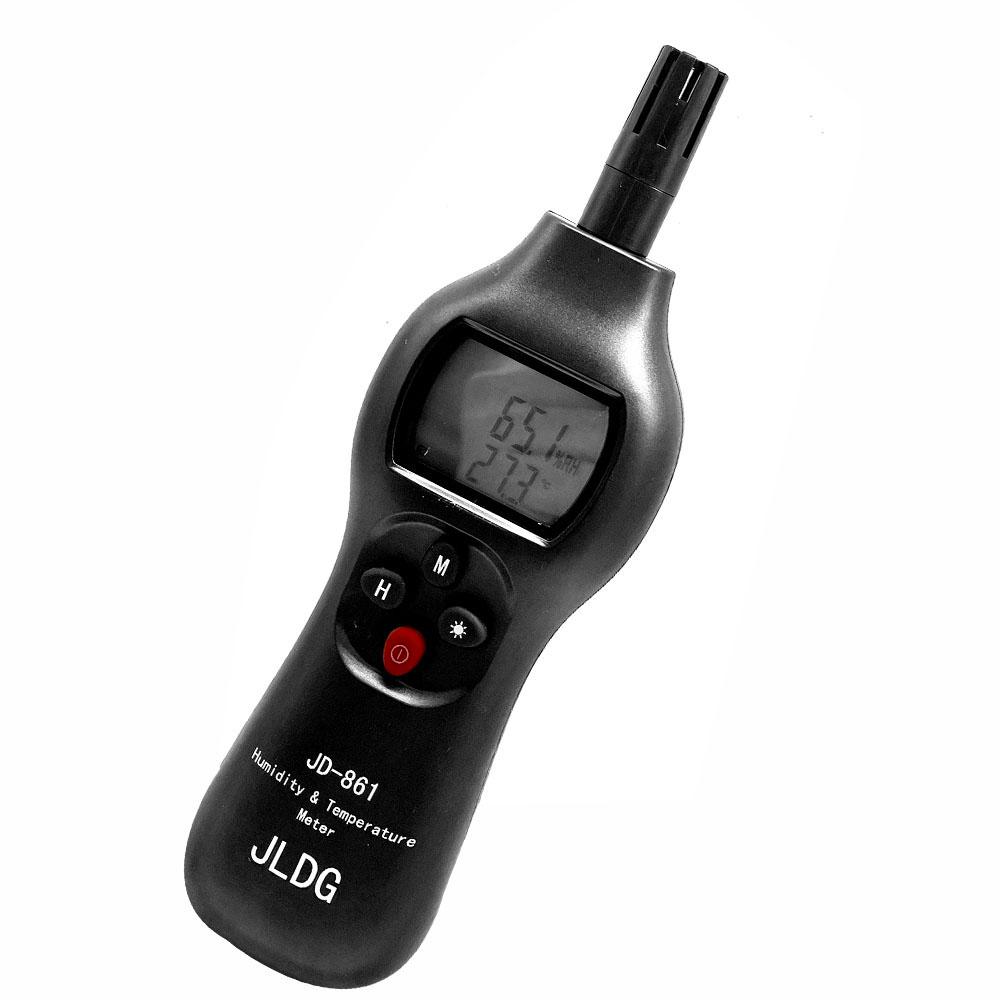 JD861 Digital Temperature and Humidity Meter LCD Display with Backlight ℃/℉ Adjustable Support Data Hold Function