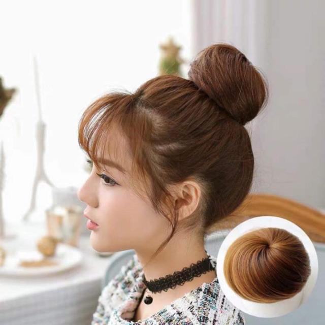Tóc giả búi tròn sang trọng, Búi tóc giả trung niên, Tóc búi tỏi dễ thương