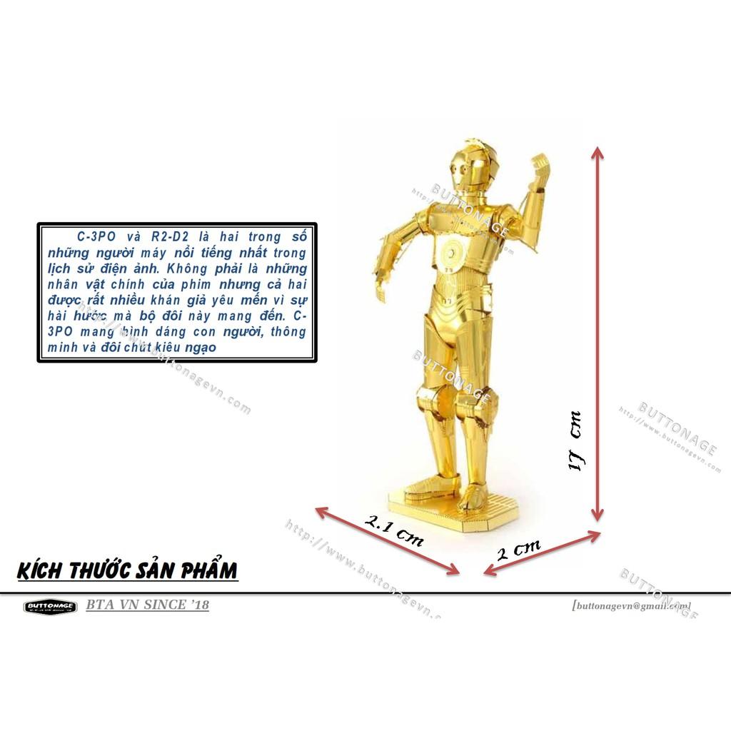 Mô Hình Lắp Ráp 3d Robot tự hành C-3PO