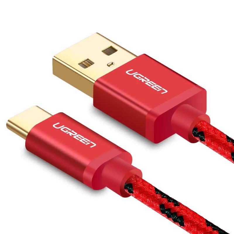 Ugreen UG40485US250TK 1.5M màu đỏ Cáp sạc USB TypeC cao cấp - HÀNG CHÍNH HÃNG