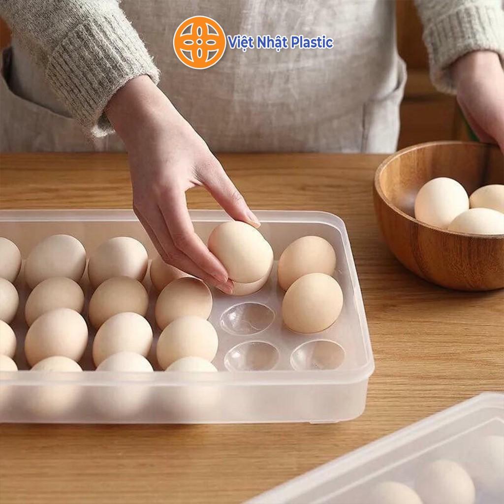 KHAY ĐỰNG TRỨNG 24 NGĂN CÓ NẮP ĐẶT TỦ LẠNH