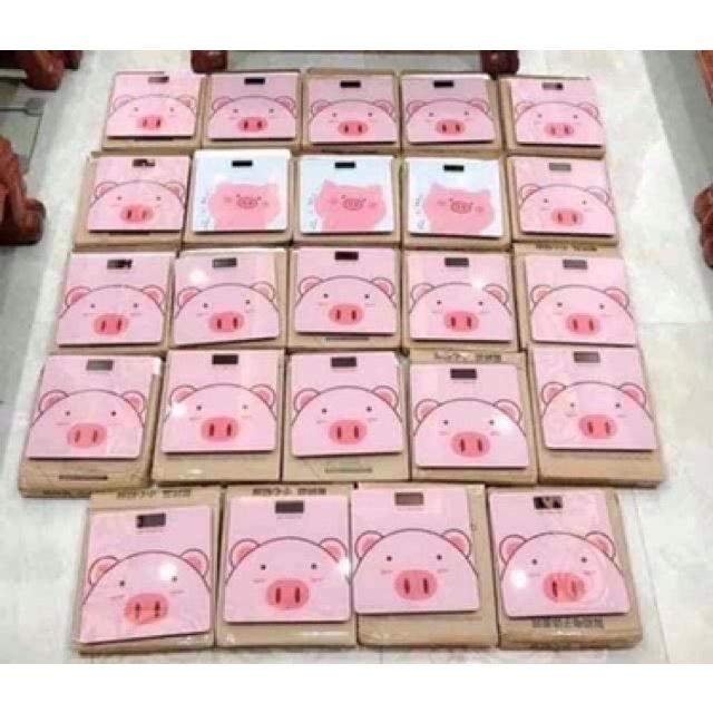 Cân ĐIện Tử Cân Sức Khỏe Khối Lượng Từ 0,5kg Đến 180kg Thay Pin AAA Hình Lợn Hồng