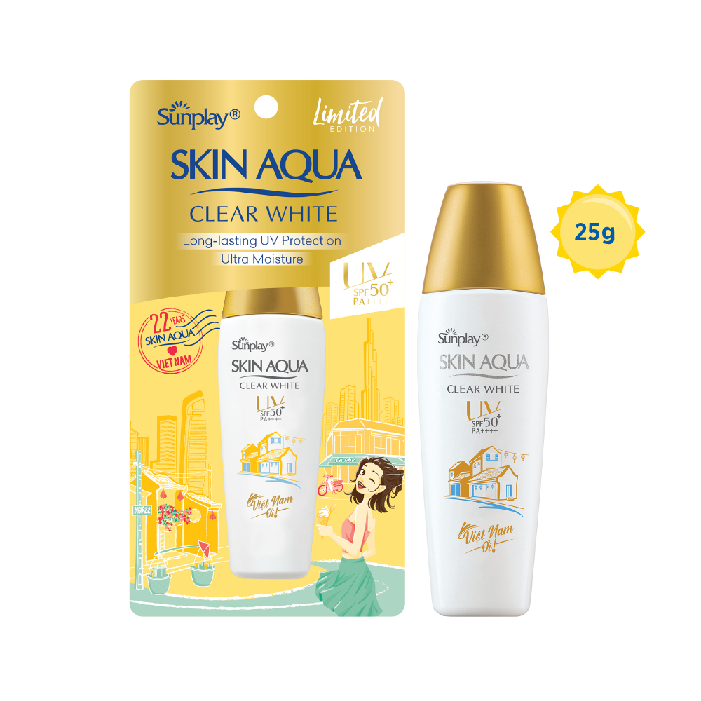 Sữa chống nắng dưỡng da trắng mịn Sunplay Skin Aqua Clear White Limited Editon SPF 50+, PA++++ (25g)