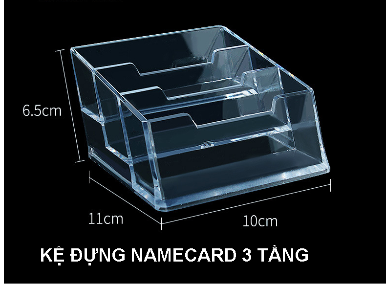 Kệ mica 3 tầng đựng Namecard card visit danh thiếp để bàn làm việc văn phòng