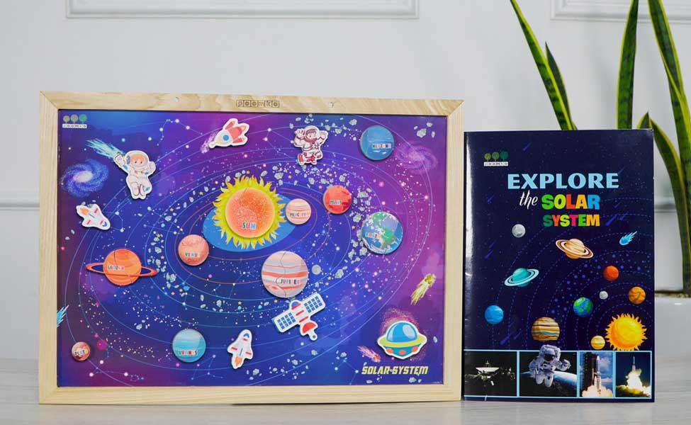Đồ chơi mô hình hệ mặt trời lắp ghép bằng gỗ trí tuệ
