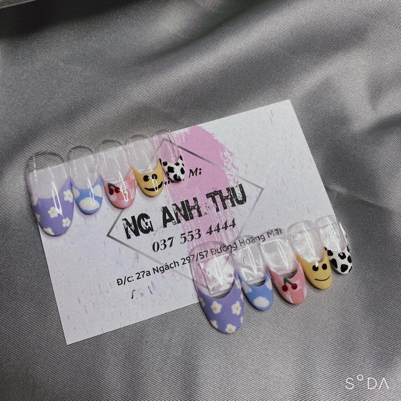 Móng giả hoạ tiết rose