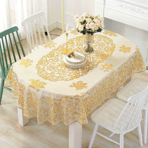 Khăn trải bàn phòng khách, phòng ăn chống thấm rộng 137cm dài 183cm, Mã RV0 02, khăn trải bàn nhựa PVC