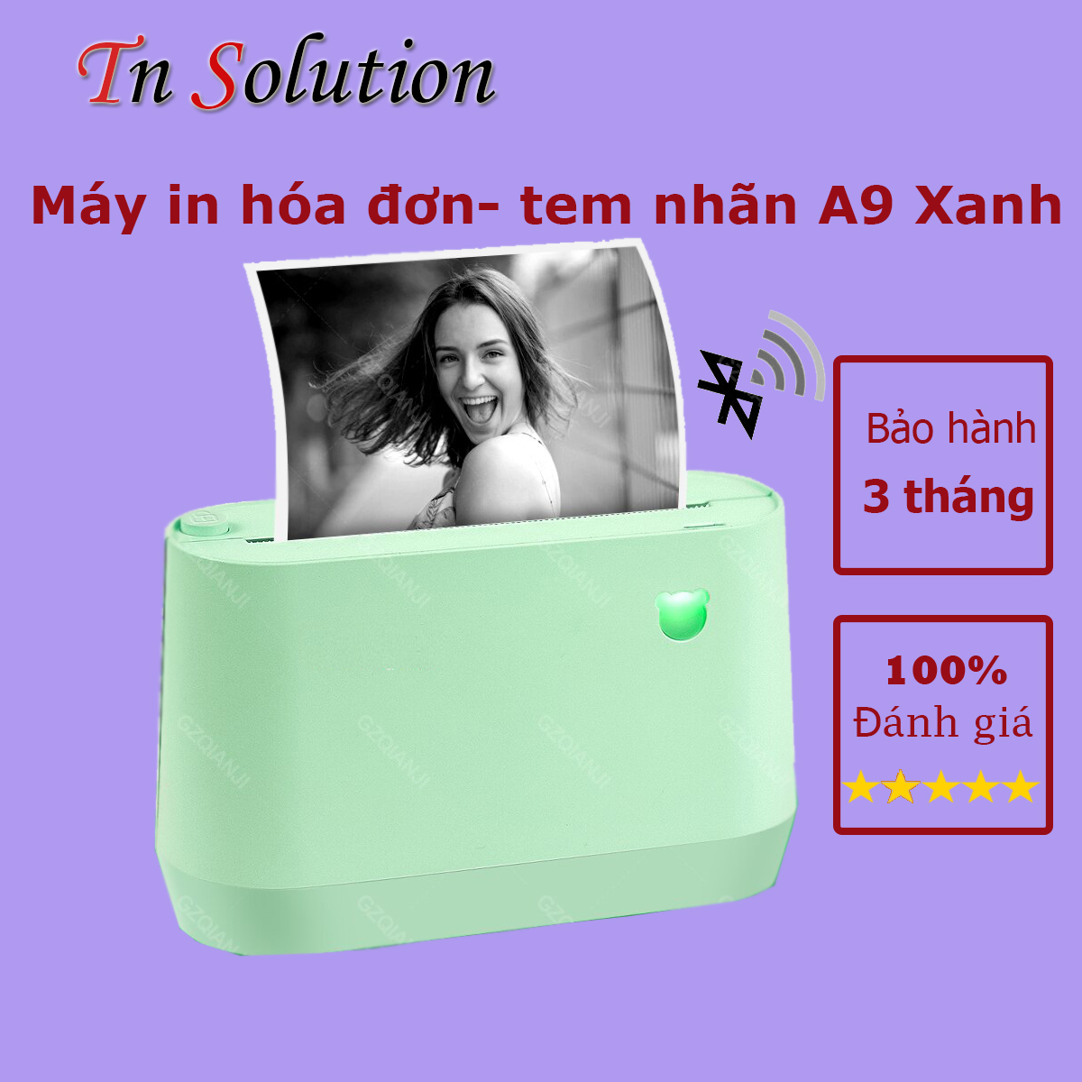 Máy in nhiệt mini A9 cầm tay in bill, hình ảnh, soạn nội dung khổ 80mm