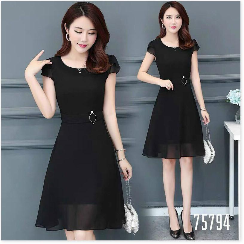 ĐẦM VOAN CHIFFON DÁNG SUÔNG,HỌA TIẾT TRƠN NHƯNG KHÔNG KÉM PHẦN SANG TRỌNG