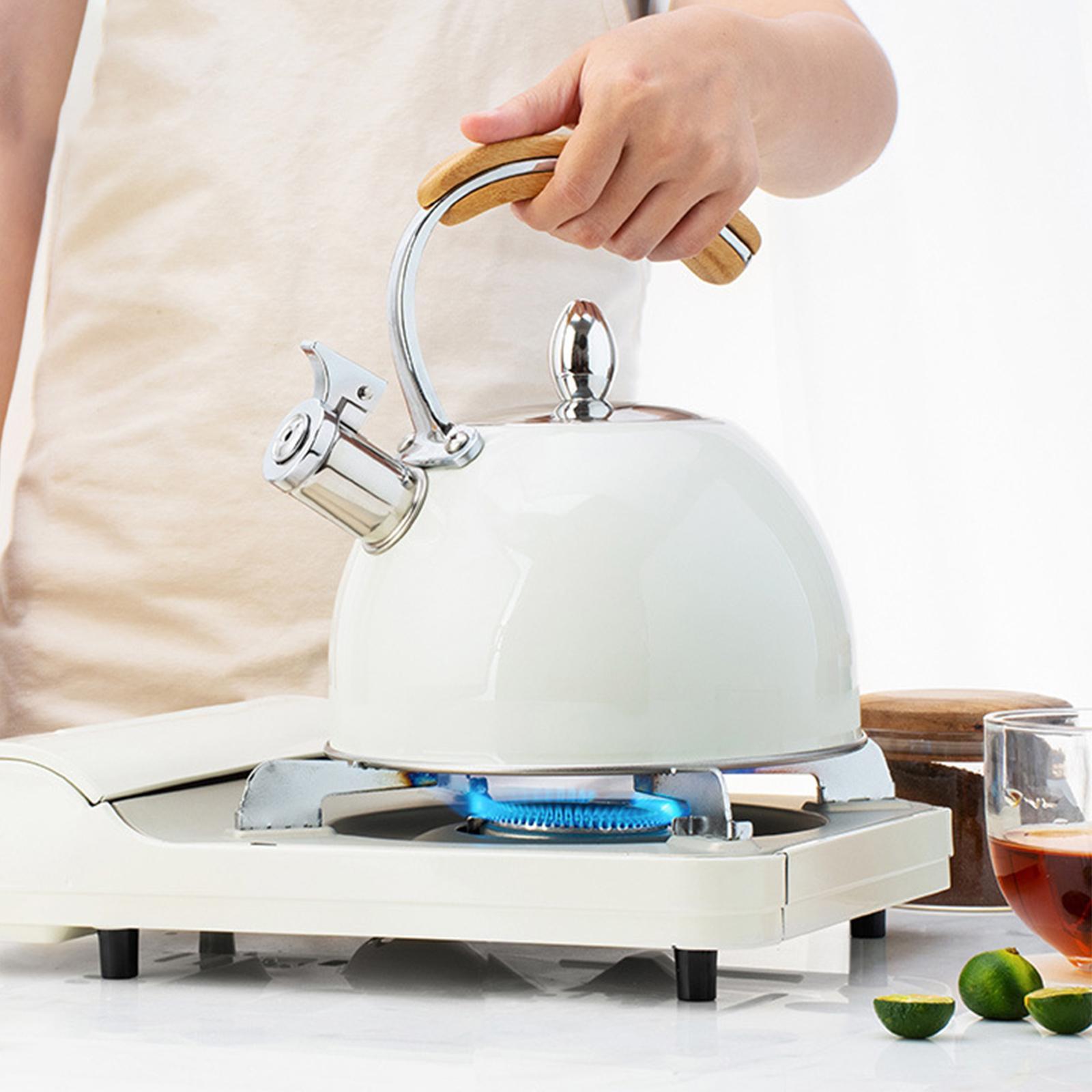 3L Whistling Tea Kettle Teapot for Gas Stove Induction Hob Camping