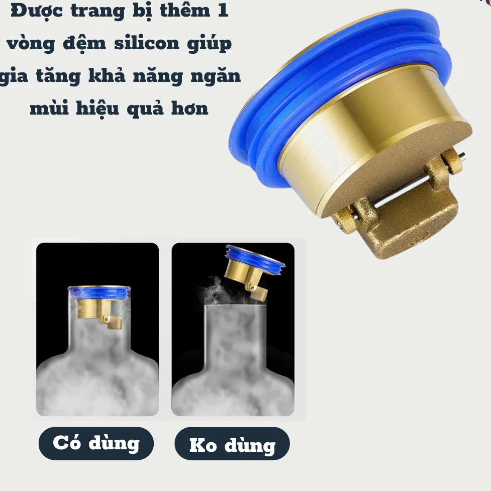 Nắp Cống Thoát Nước Bằng Đồng – Combo 2 Cái, Chống Mùi Hôi &amp; Côn Trùng Vào Nhà