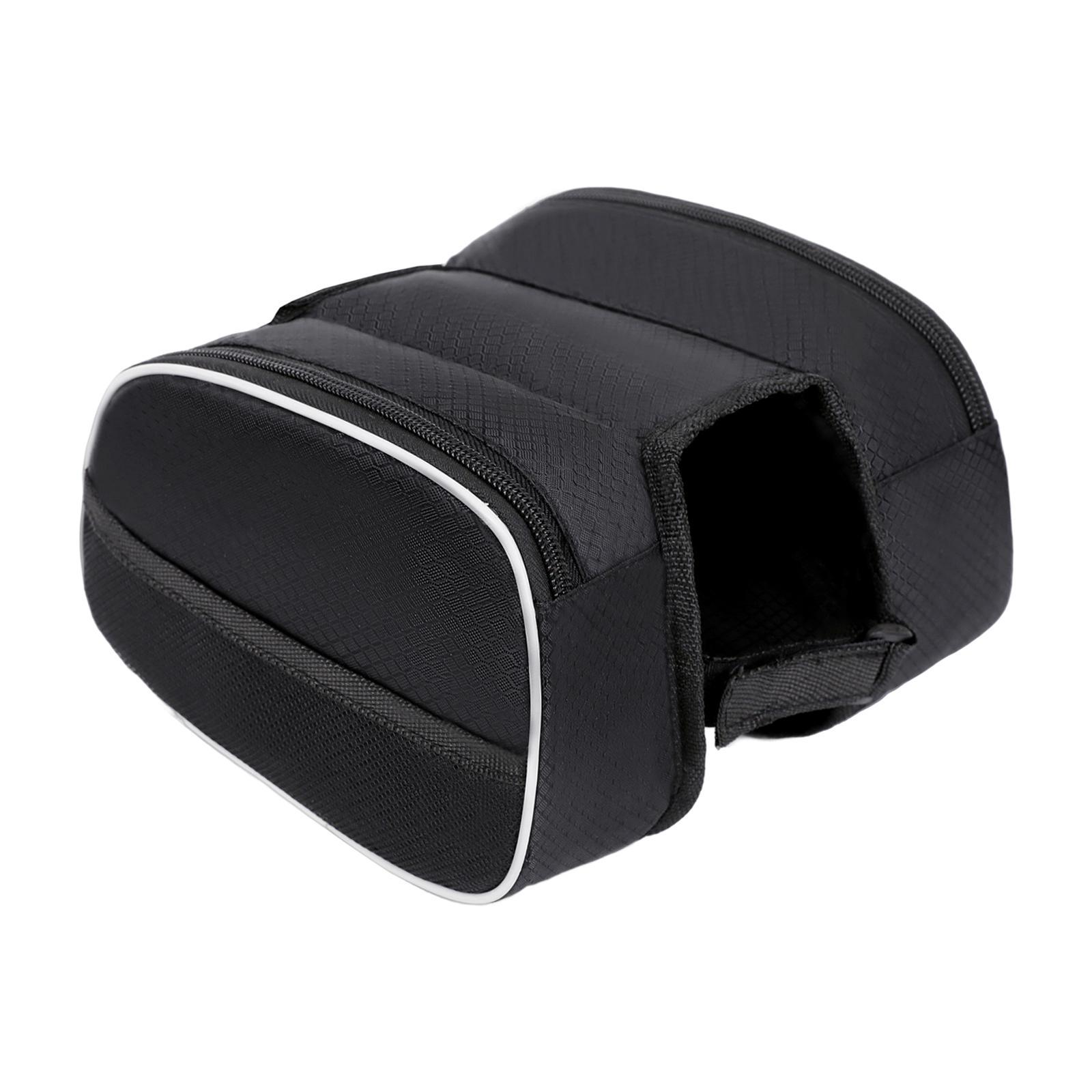 Front Frame Bag, Bike Panniers, Organizer Multifunctional Storage Commuting Bag Phone Holder Tube Phone Bag for Road Bikes