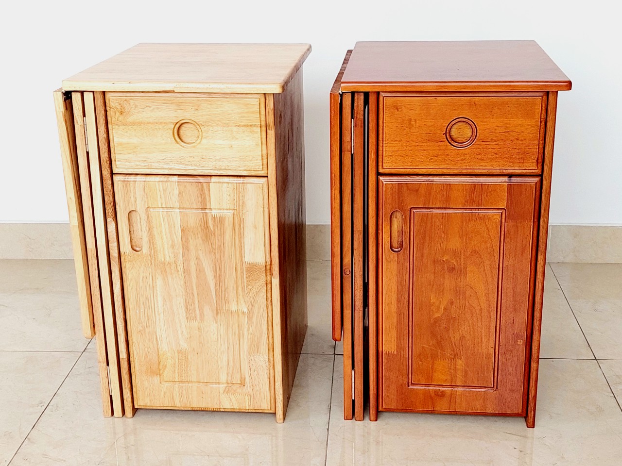 Bàn Làm Việc, Bàn Học Gỗ Cao Su Xếp Gọn 2 Hộc 90*50cm Nhiều Màu - Gỗ Song Bản