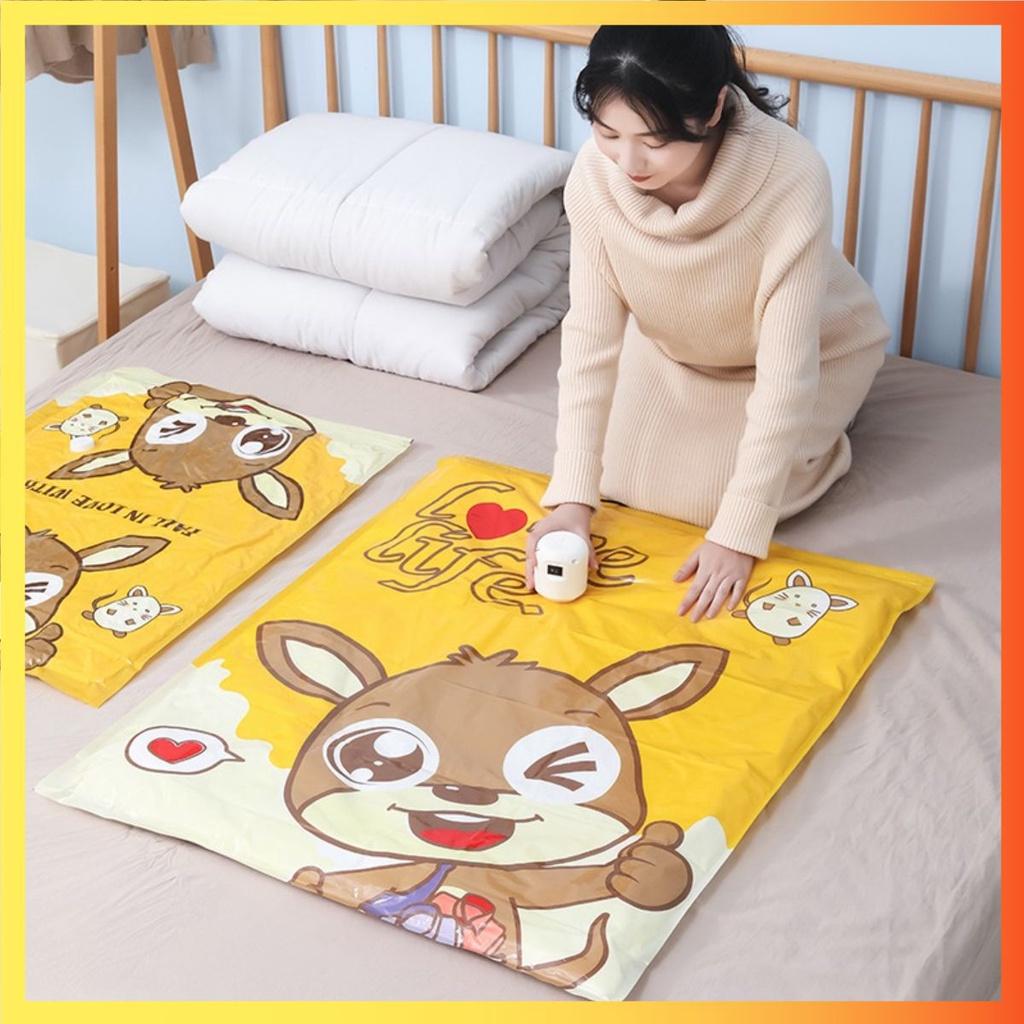 Bộ 4 Túi Hút Chân Không Size 50x40cm 100x80cm LOVE LIFE tặng máy hút chân không 220V ️ FREESHIP ️