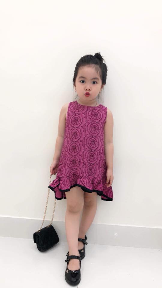 Đầm/váy lanh kiểu dáng đuôi cá cho bé gái (ib chọn size chuẩn)