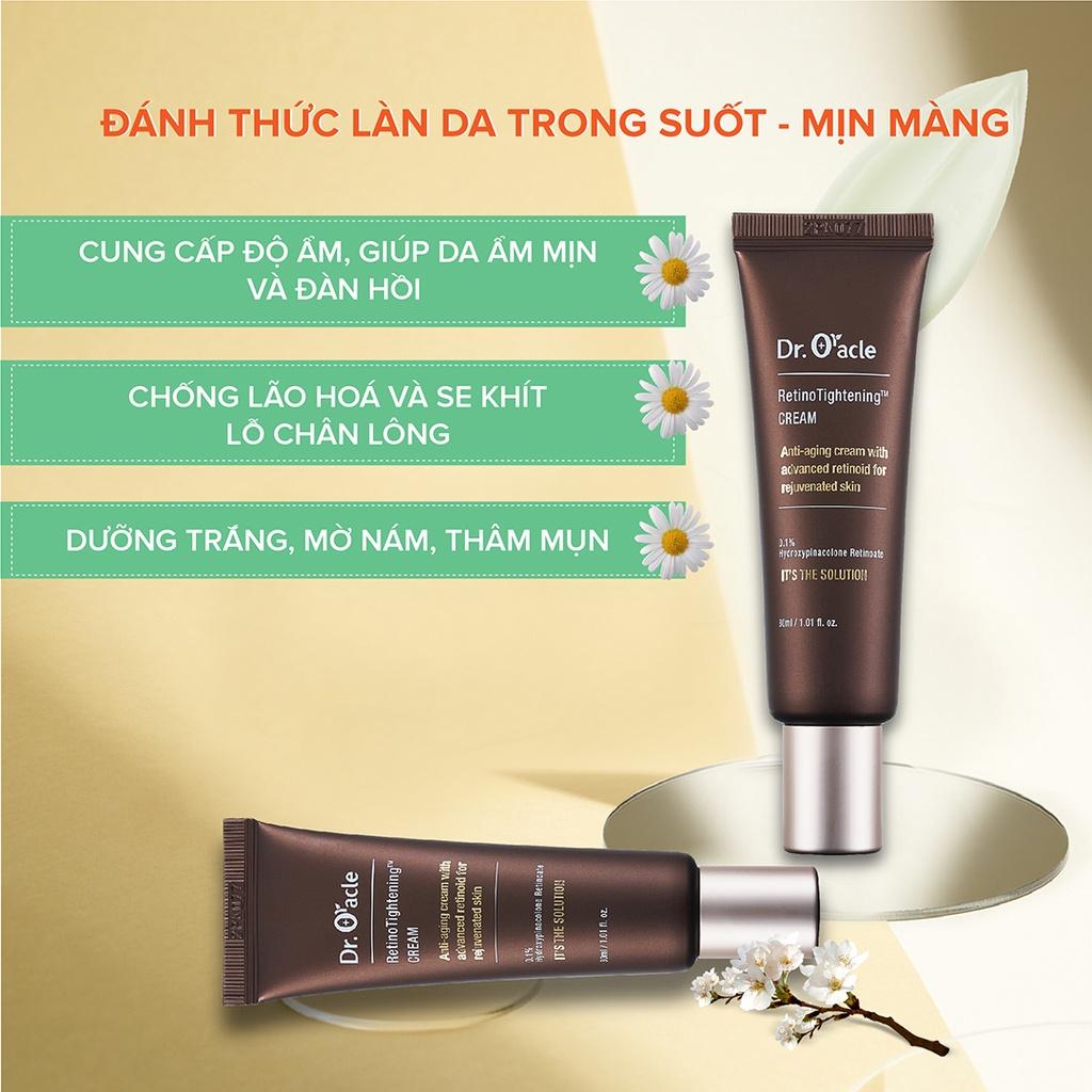 Kem Dưỡng Săn Chắc Da DR.ORACLE Retino Tightening Cream 30ML - Cải Thiện Nếp Nhăn Dưỡng Ẩm &amp;amp; Làm Trắng Da