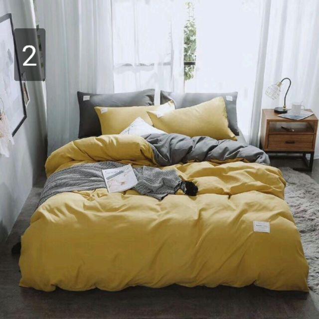 Bộ chăn ga gối COTTON xuất nhật màu hồng