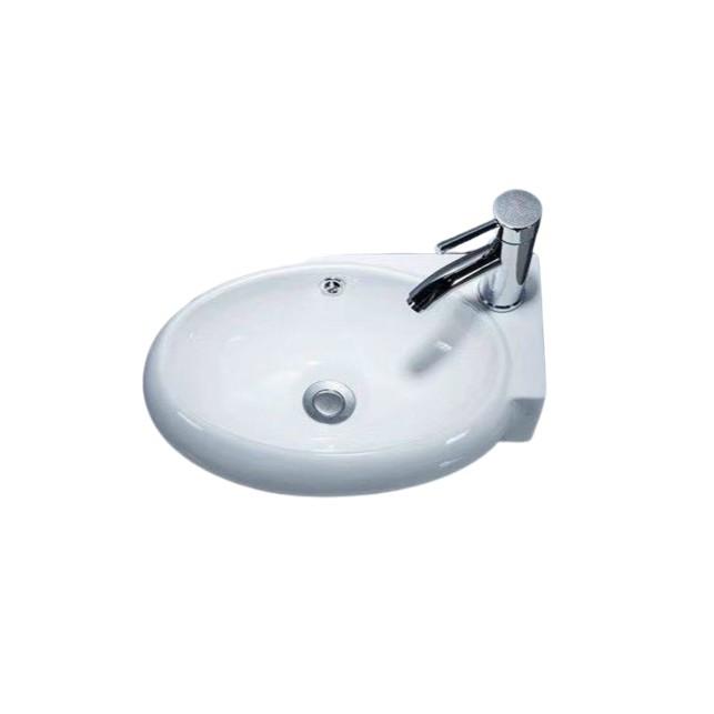 Lavabo góc màu trắng, treo tường nhỏ gọn