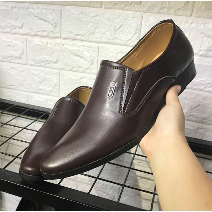 Giày Tây Nam Da Mềm Đế Khâu Chắc Chắn, có 2 màu nâu và đen