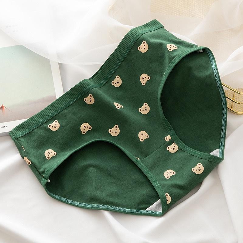 Quần Lót Nữ Cotton Siêu Thoáng Nâng Mông Gấu Xanh QL05