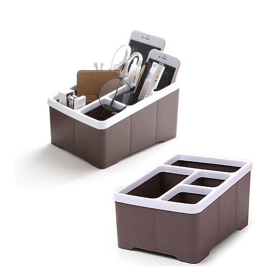 Khay Đựng Hình Chữ Nhật - Nâu - nội địa Nhật Bản