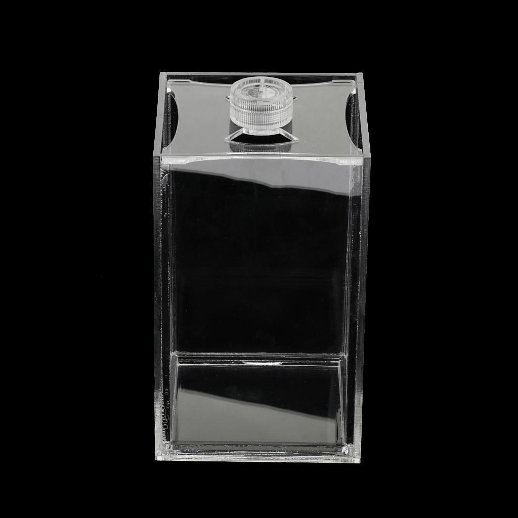 2pcs LED Lighting Aquarium Small Fish Tank Betta Tank Acrylic 10x10x16cm