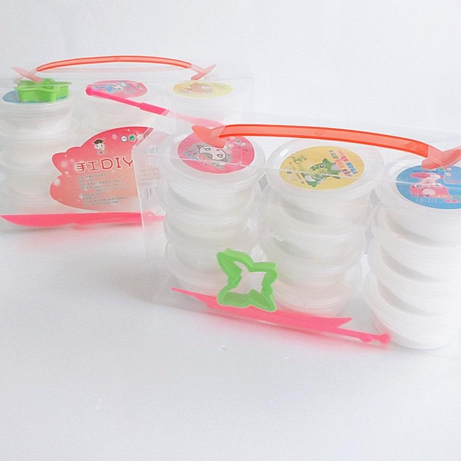 Hộp 12 hũ slime mây màu trắng dạng sữa bò cực đẹp nhũ đa dạng đồ chơi slam squishy
