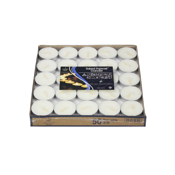 Hộp 50 nến tealight không khói (Màu ngẫu nhiên)