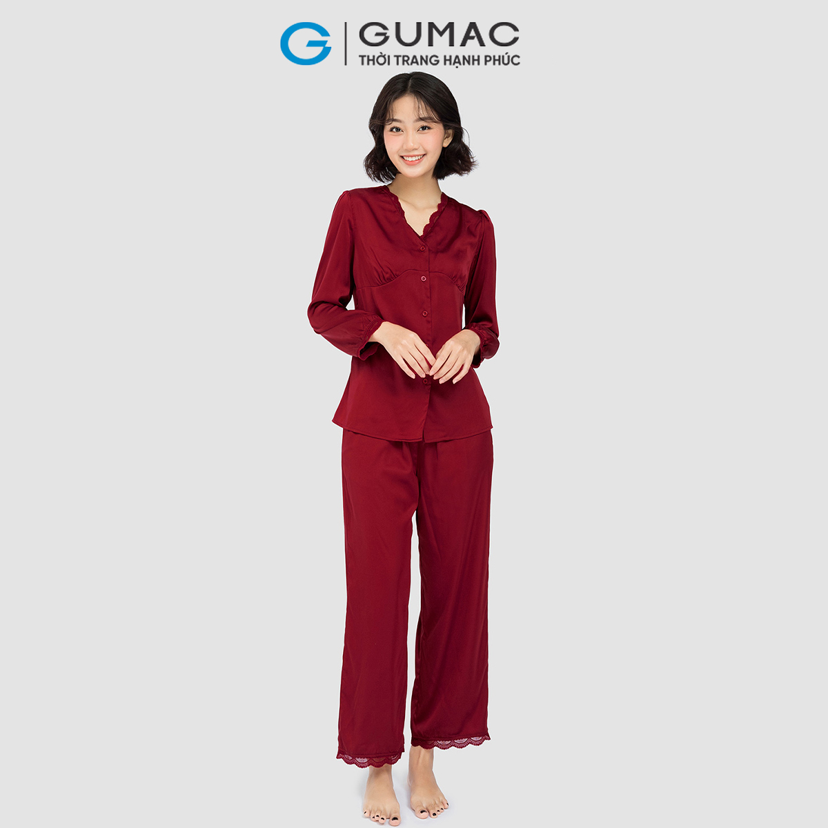 Set dài phối đăng ten thời trang GUMAC SC10058