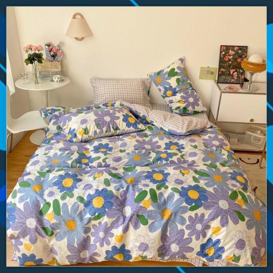 Bộ chăn ga gối Cotton bedding chăn ga Hàn QUốc mẫu mới 2021 100% Cotton mềm mịn mát