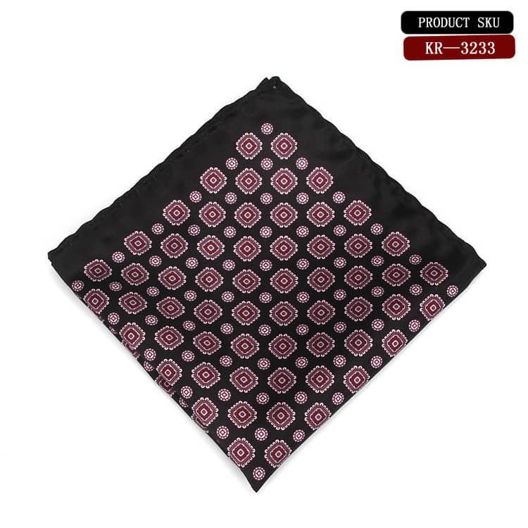 Khăn cài áo vest cho nam _Pocket square họa tiết ô vuông