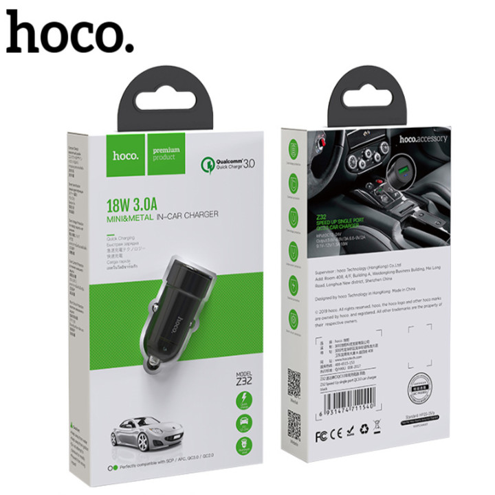 Tẩu sạc nhanh đa năng nhãn hiệu Hoco Z32 Quick Charge 3.0 - Hàng nhập khẩu