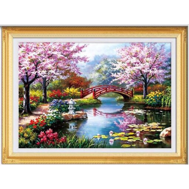 Tranh đính đá Phong Cảnh  chưa đính