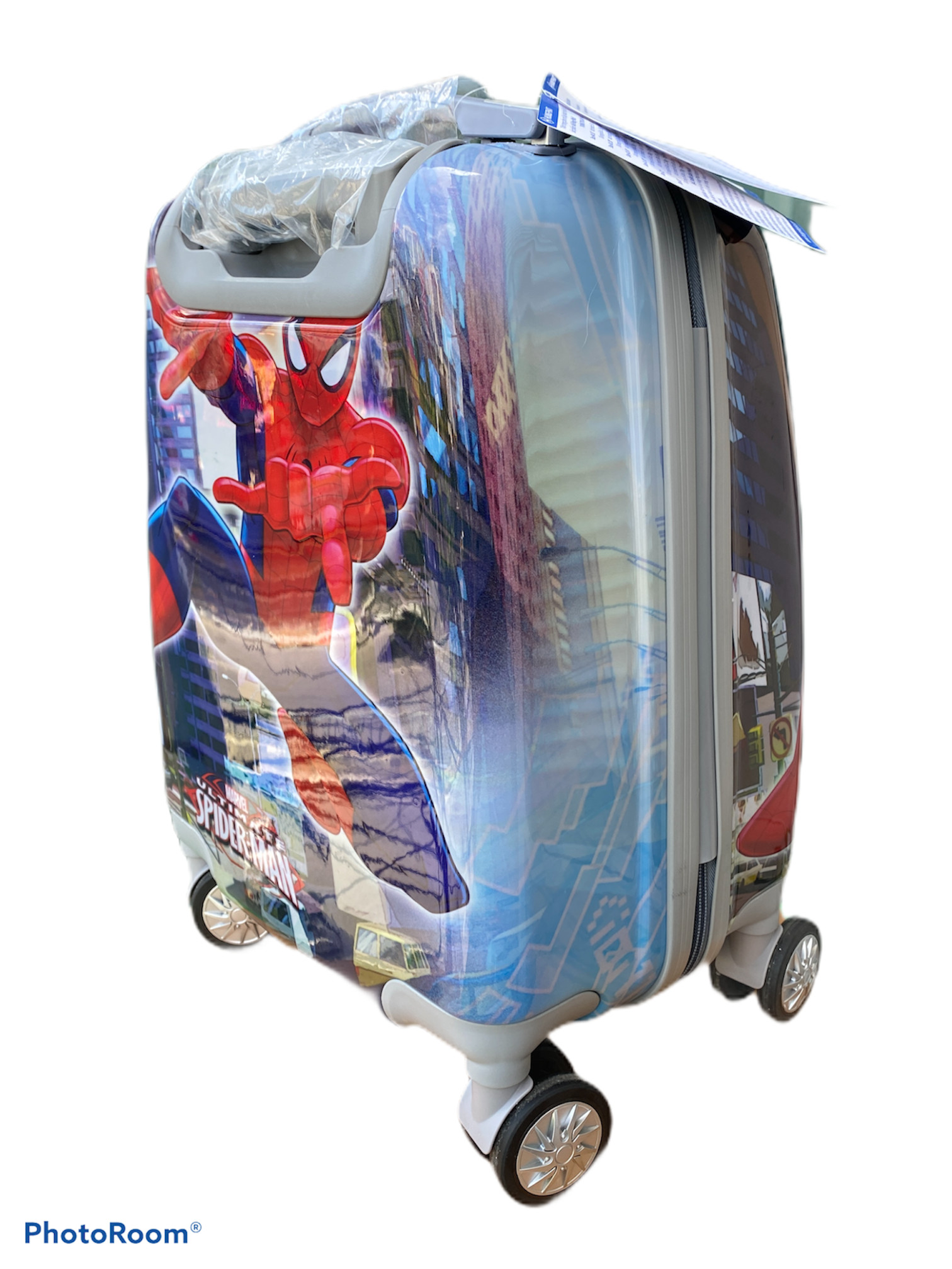 valy kéo nhựa in hình siêu nhân nhện cho bé trai