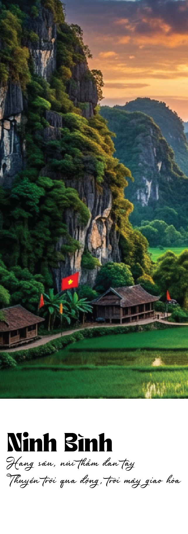 Bookmark Kẹp Sách Giấy Cứng NINH BÌNH - Tiệm Ký Ức Chill - Phụ Kiện Đánh Dấu Trang Sách Quà Tặng