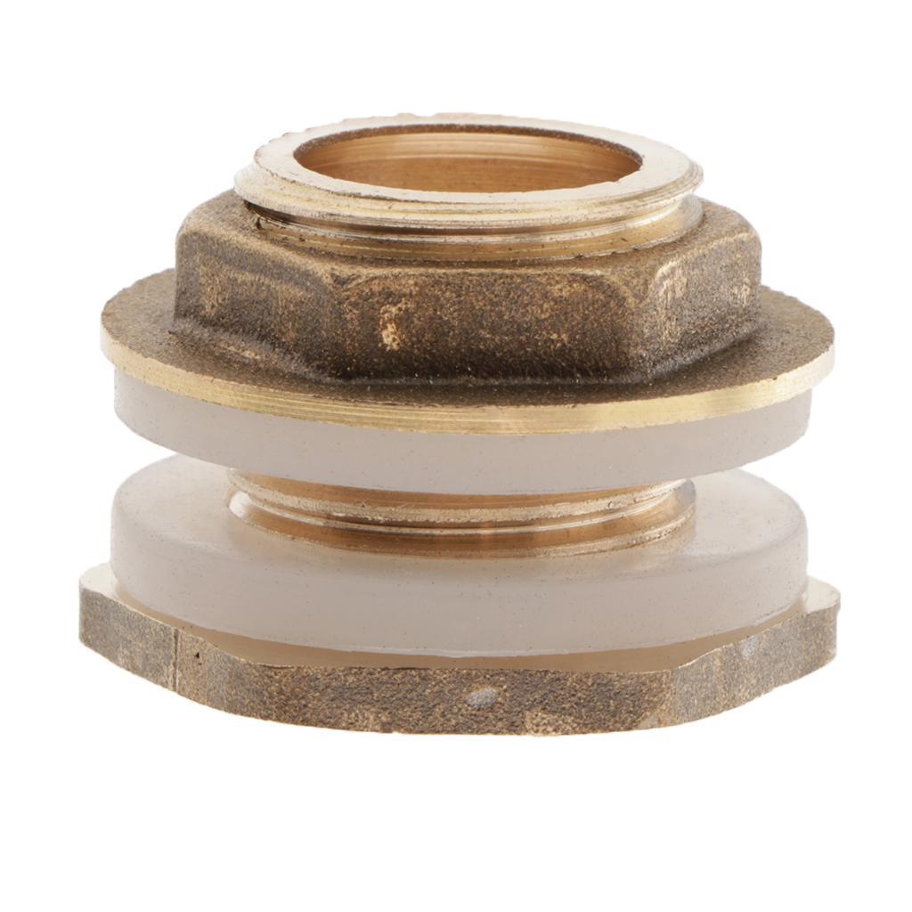 Brass Water Tank Connector Bulkhead Fitting with Rubber