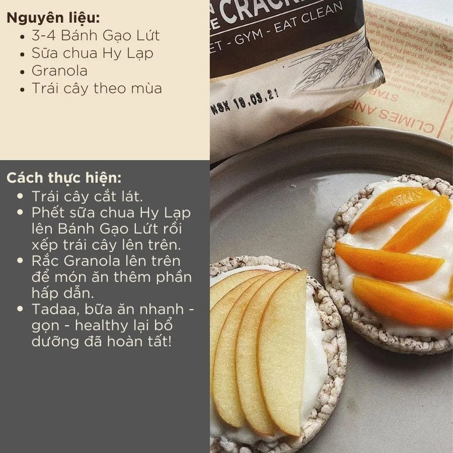 [Vị Cỏ Ngọt] - Bánh Gạo Lứt Ăn Kiêng GUfoods 170g - Tập Gym, Giảm Cân, Thực Dưỡng, Eat Clean, Ăn Vặt Healthy, Không Chiên Dầu