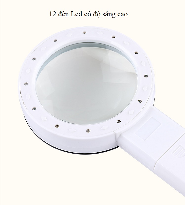 Kính lúp phóng đại 30X cầm tay có đèn trợ sáng K2288-85
