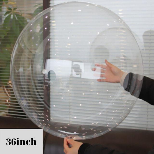 Bóng jumbo trong suốt KÈM CHỮ DECAL KIM TUYẾN TUA RUA BÓNG NHỎ