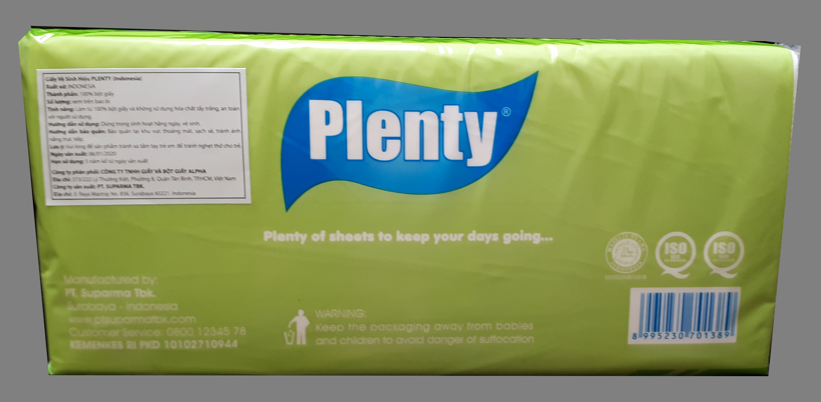 Khăn Giấy Rút PLENTY 2 Lớp, 280 Tờ/gói