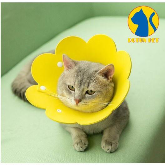 LOA XỐP ĐEO CỔ CHỐNG CẮN CHỐNG LIẾM VẾT THƯƠNG BẢO VỆ CHÓ MÈO HÌNH BÔNG HOA DỄ THƯƠNG