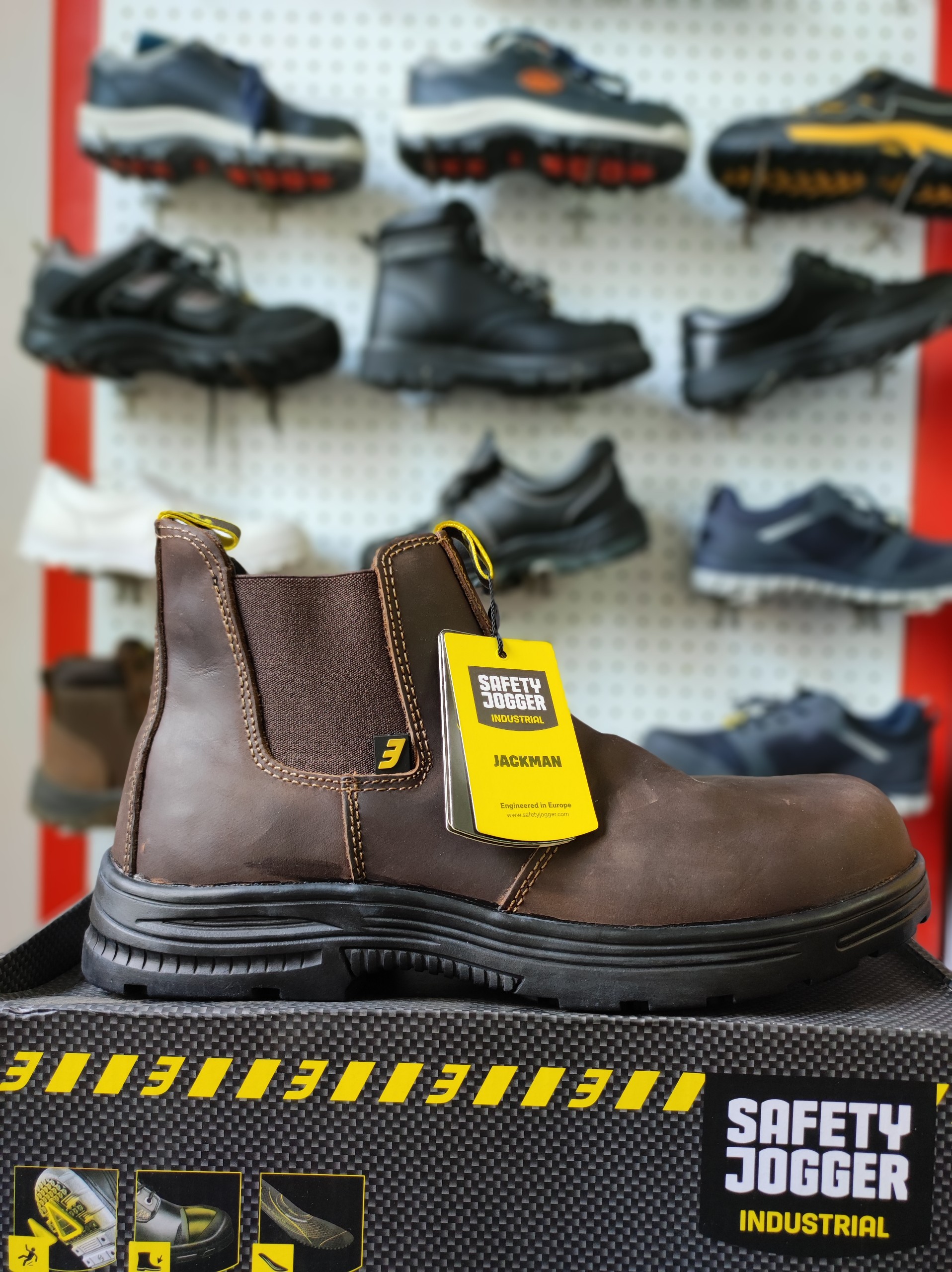 Giày Bảo Hộ Safety Jogger Jackman Cao Cổ Không Dây, Chống Đinh, Chống Dập Ngón