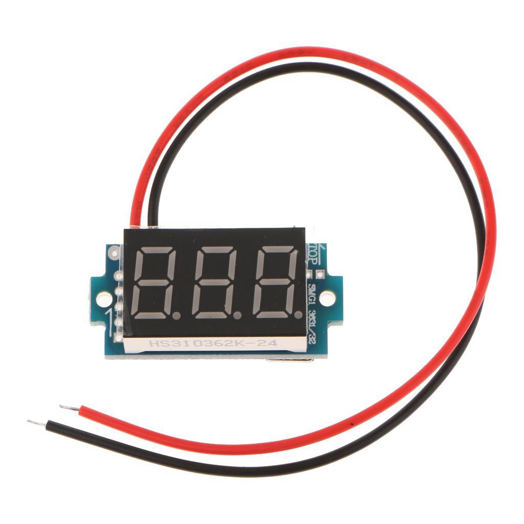Mini Digital Voltmeter Voltage Meter, 0.36 Inch LED Display, DC 3.5-30V 20V