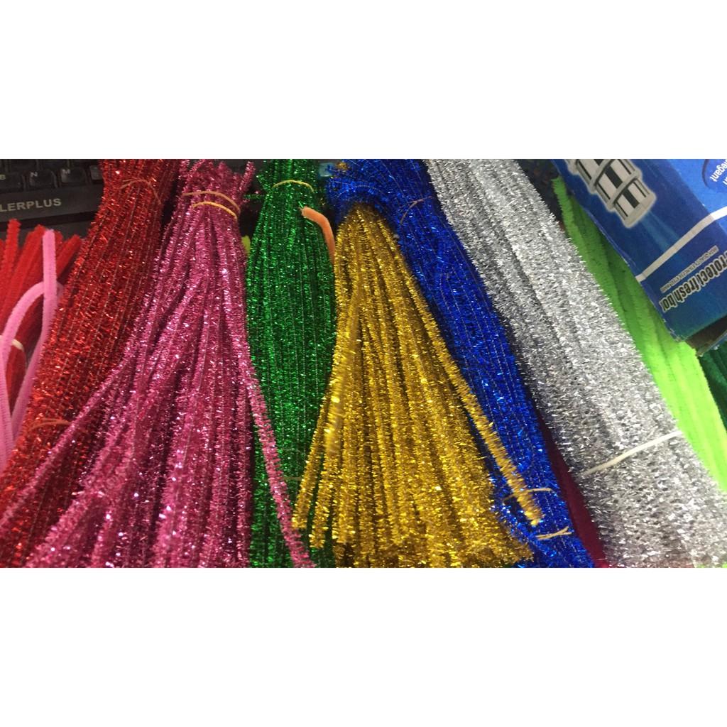 30 Kẽm nhung, kẽm kim tuyến dùng để uốn tạo hình , trang trí, nhiều màu