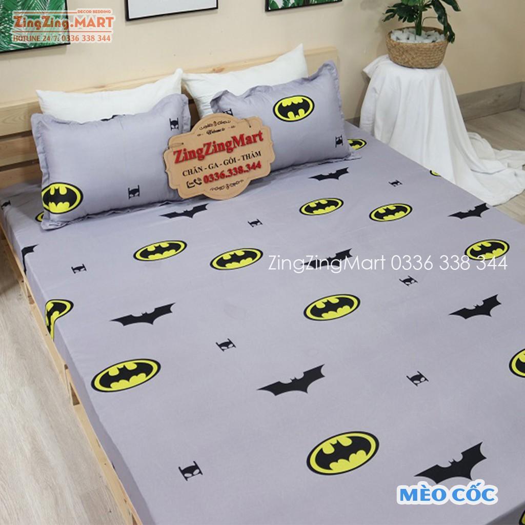 Bộ Ga Và 2 Vỏ Gối Nằm Cotton Poly Mẫu Đào Cam M4, M6/M8